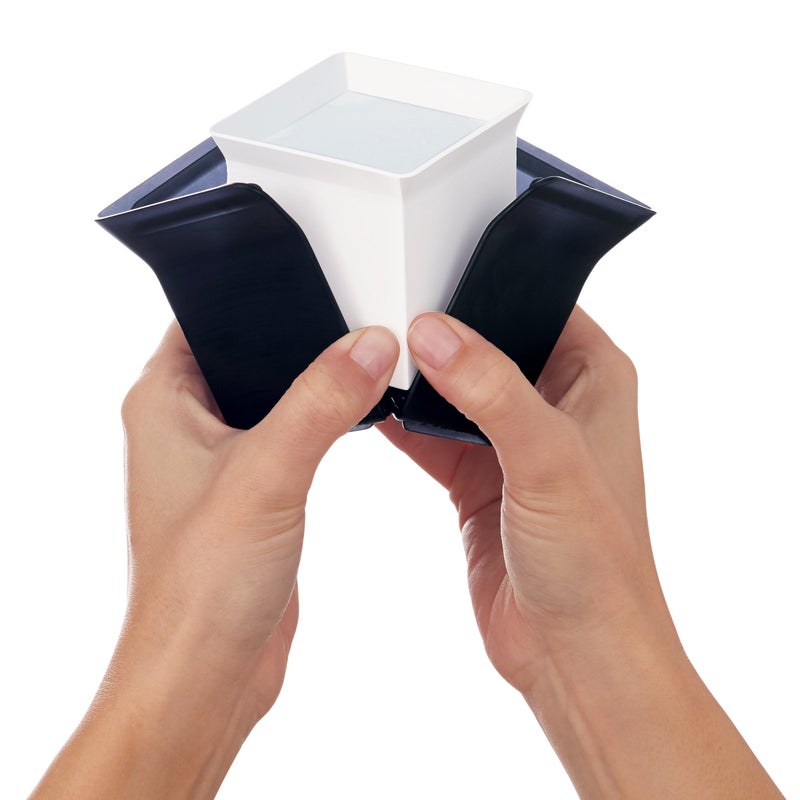 ZOKU Silicone Cube Ice Molds, Set of 2 Stackable Square-Shaped Ice Molds, Keep Drinks Colder Longer with Less Dilution, Easy-Release, BPA and Phthalate-Free, Slate Blue - Image 4